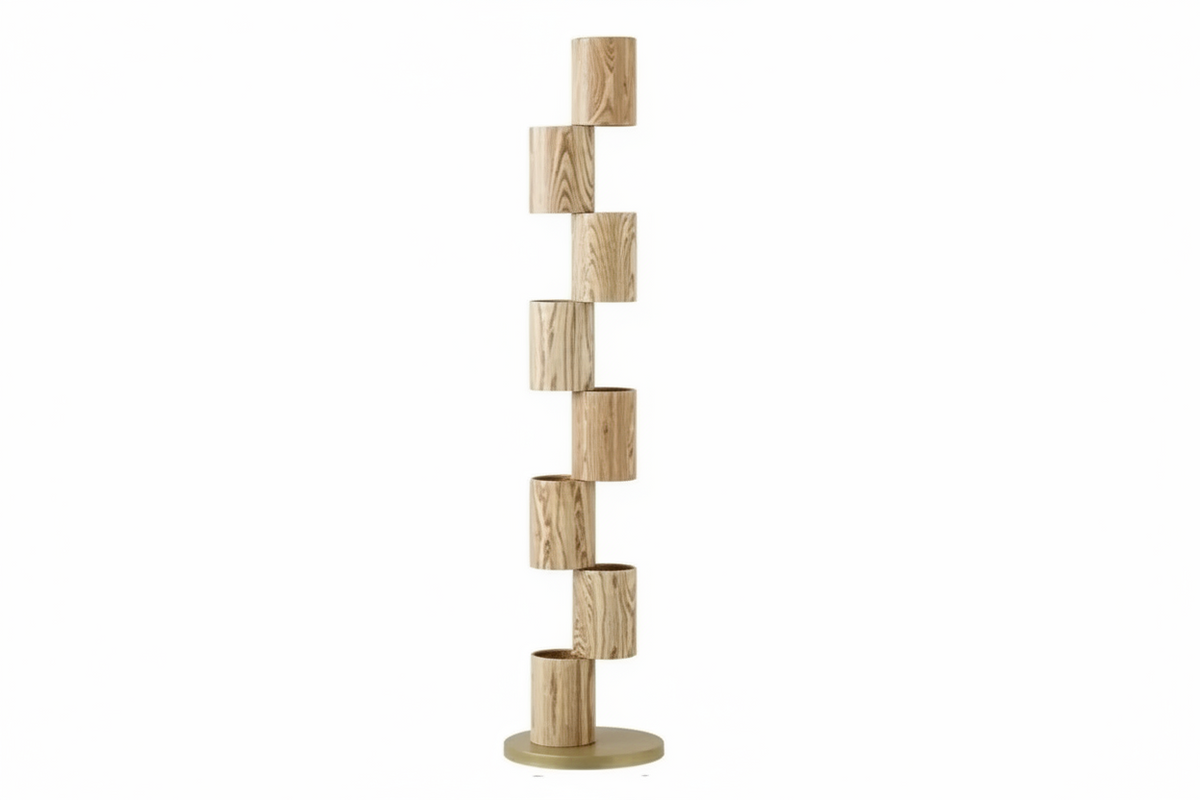 Solid Wood Floor Lamp | Sculptural Natural-grain Japandi Minimalist Living Room & Bedroom Casalolalights Luxury Lamps
