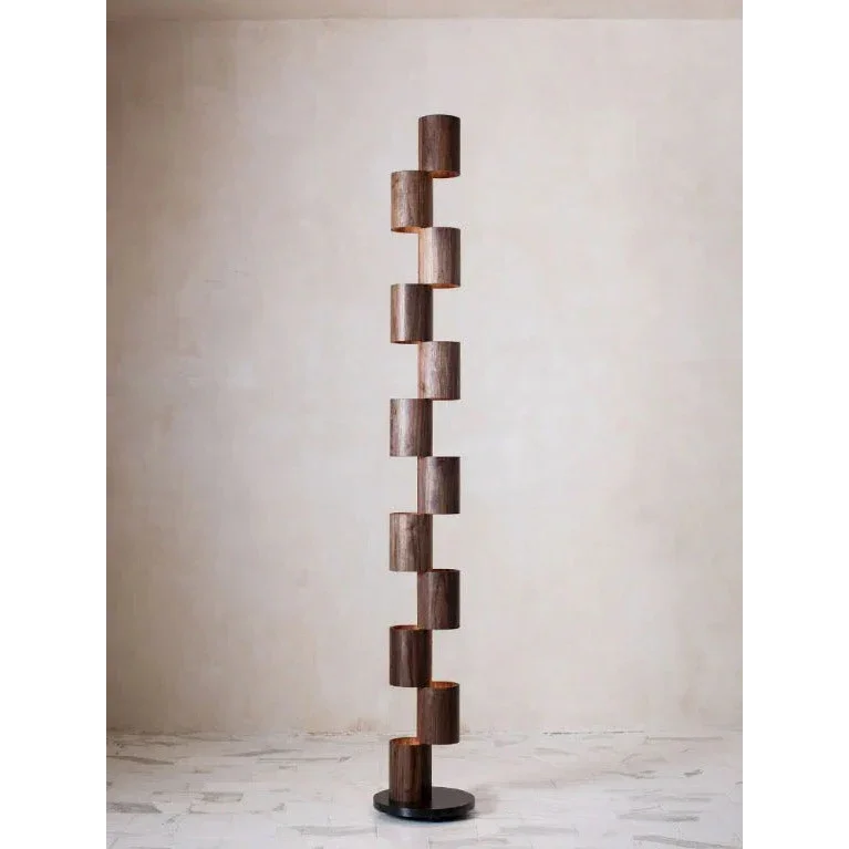 Solid Wood Floor Lamp | Sculptural Natural-grain Japandi Minimalist Living Room & Bedroom Casalolalights Luxury Lamps