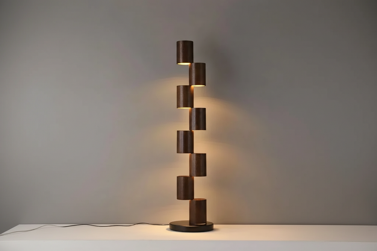 Solid Wood Floor Lamp | Sculptural Natural-grain Japandi Minimalist Living Room & Bedroom Casalolalights Luxury Lamps