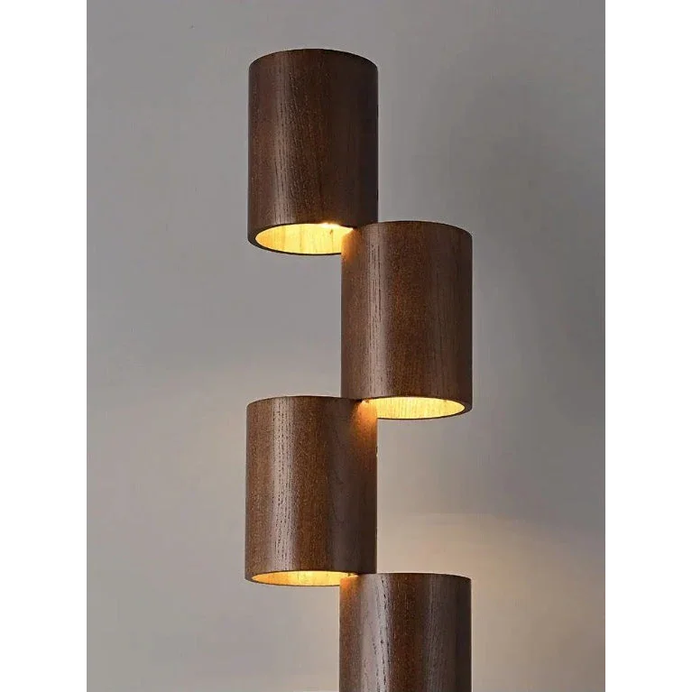 Solid Wood Floor Lamp | Sculptural Natural-grain Japandi Minimalist Living Room & Bedroom Casalolalights Luxury Lamps