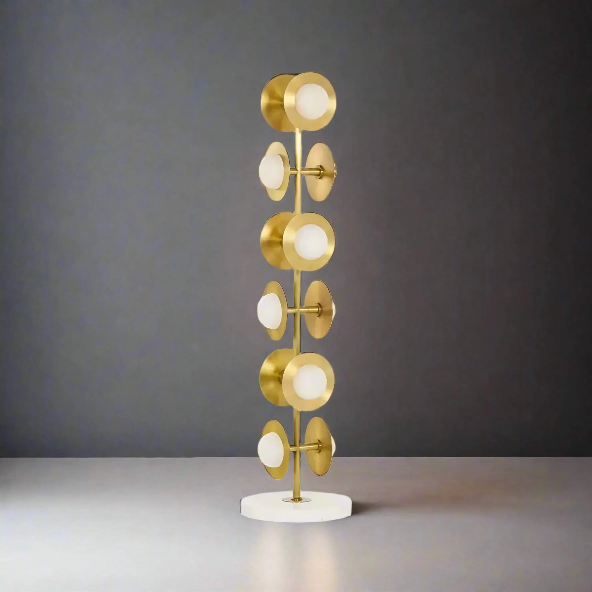 Sculptural Alabaster & Brass Floor Lamp | Atelier Inspired Design
