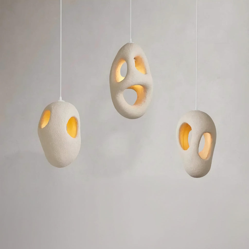 Resin Pendant Light | Sculptural Japandi Hanging Lamp Minimalist Dining Room Kitchen & Living Casalolalights Luxury