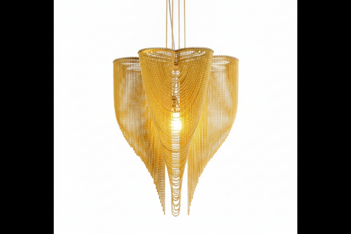 Mesh Chandelier | Sculptural Aluminium & Iron Pendant Modern Contemporary Dining Living Room Casalolalights Luxury
