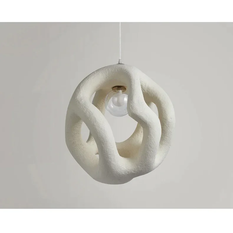 Sculptural Resin Pendant Light 45cm | Abstract Wabi-sabi Hanging Lamp Dining Room Kitchen & Living Casalolalights