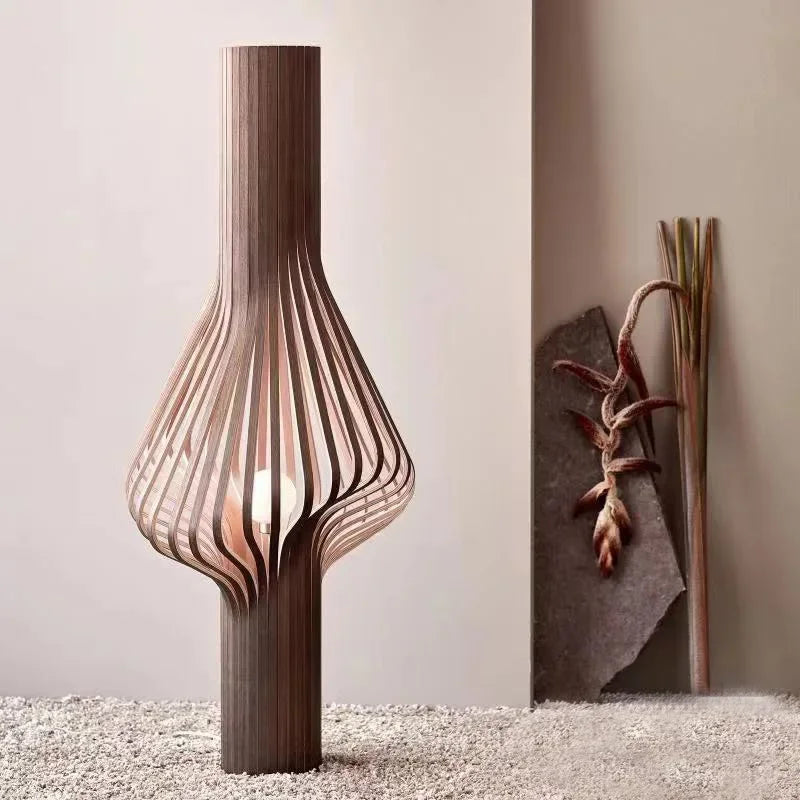 Wood Floor Lamp 120cm | Bentwood Ash Sculptural Standing Scandinavian Living Room & Bedroom Casalolalights Luxury Lamps