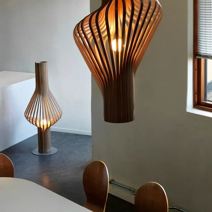 Wood Floor Lamp 120cm | Bentwood Ash Sculptural Standing Scandinavian Living Room & Bedroom Casalolalights Luxury Lamps