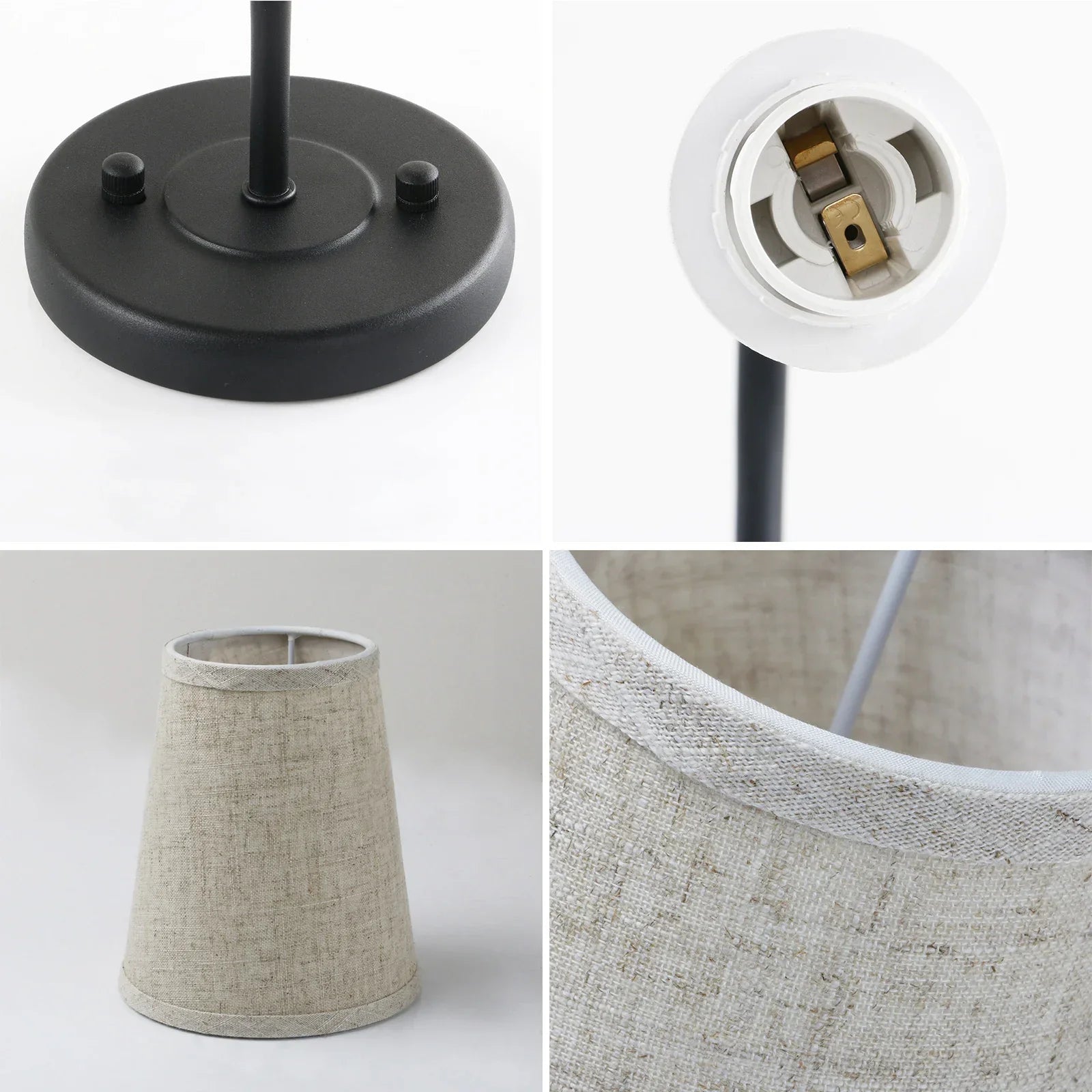 Classical Iron Wall Lamp with Fabric Shade Elegant Dual Light Mounted Fixture for Bedroom,