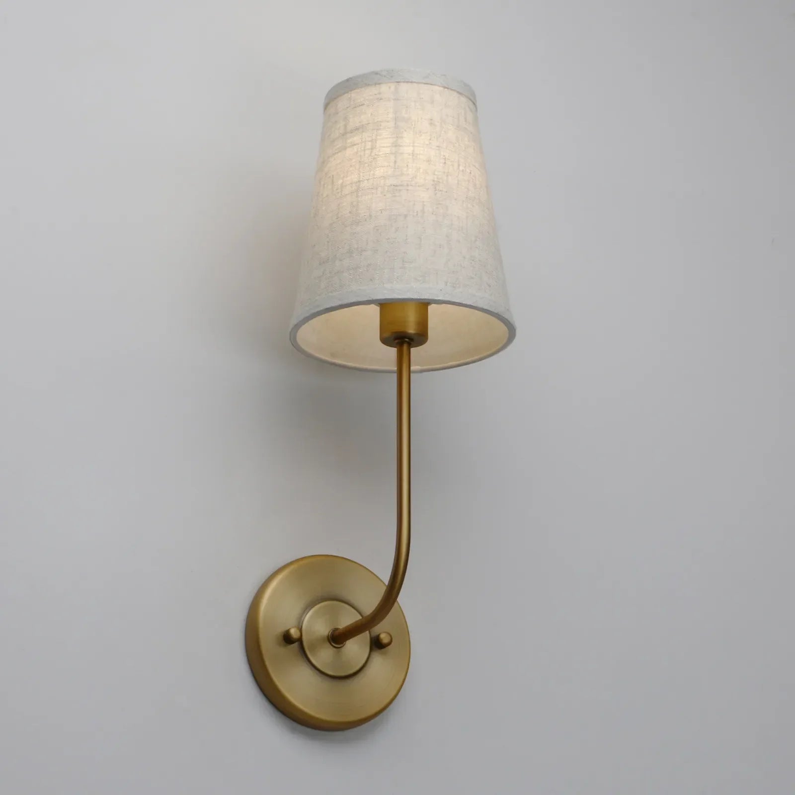 Classical Iron Wall Lamp with Fabric Shade Elegant Dual Light Mounted Fixture for Bedroom,