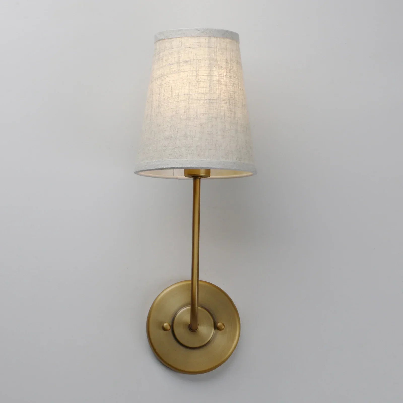 Classical Iron Wall Lamp with Fabric Shade Elegant Dual Light Mounted Fixture for Bedroom,