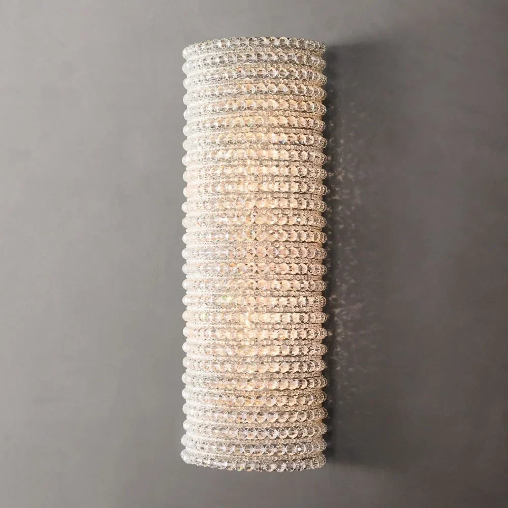 Silver Crystal Wall Sconce | Hand-cut K9 Column 53-90cm Contemporary Hallway & Dining Casalolalights Luxury Lamps