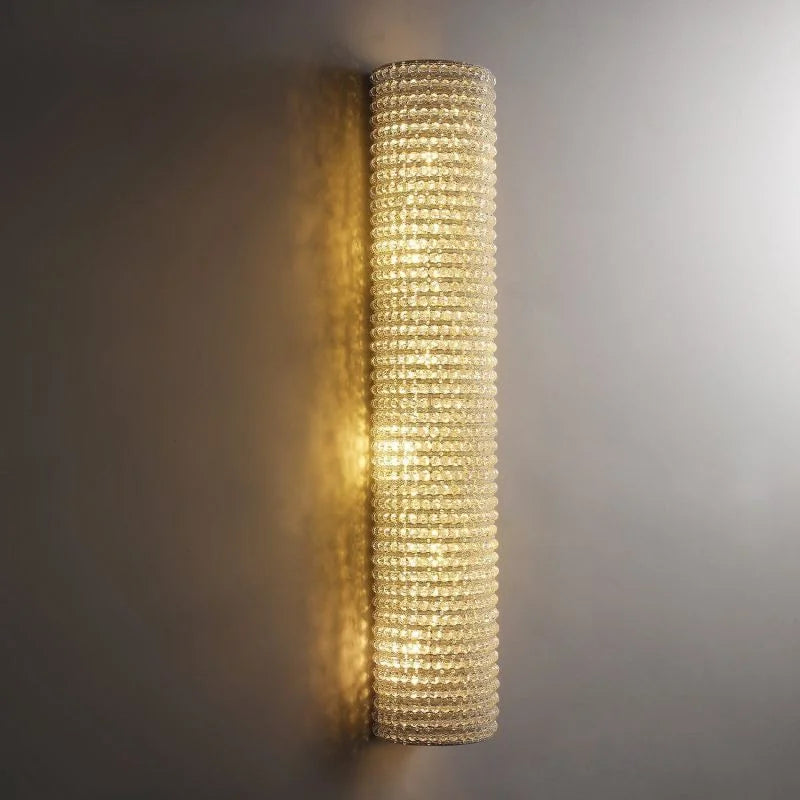 Luxury Crystal Ring Wall Sconces | Silver Beads Grand Modern Statement Light