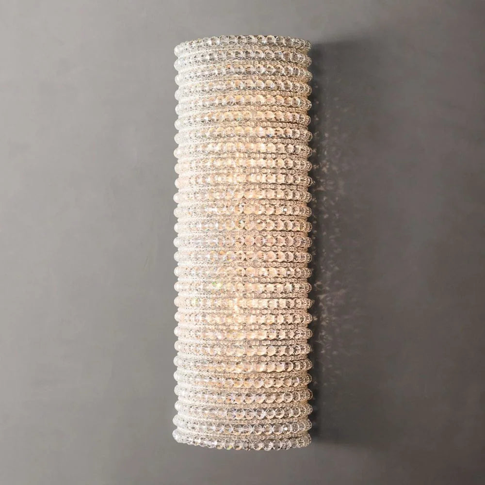 Luxury Crystal Ring Wall Sconces | Silver Beads Grand Modern Statement Light
