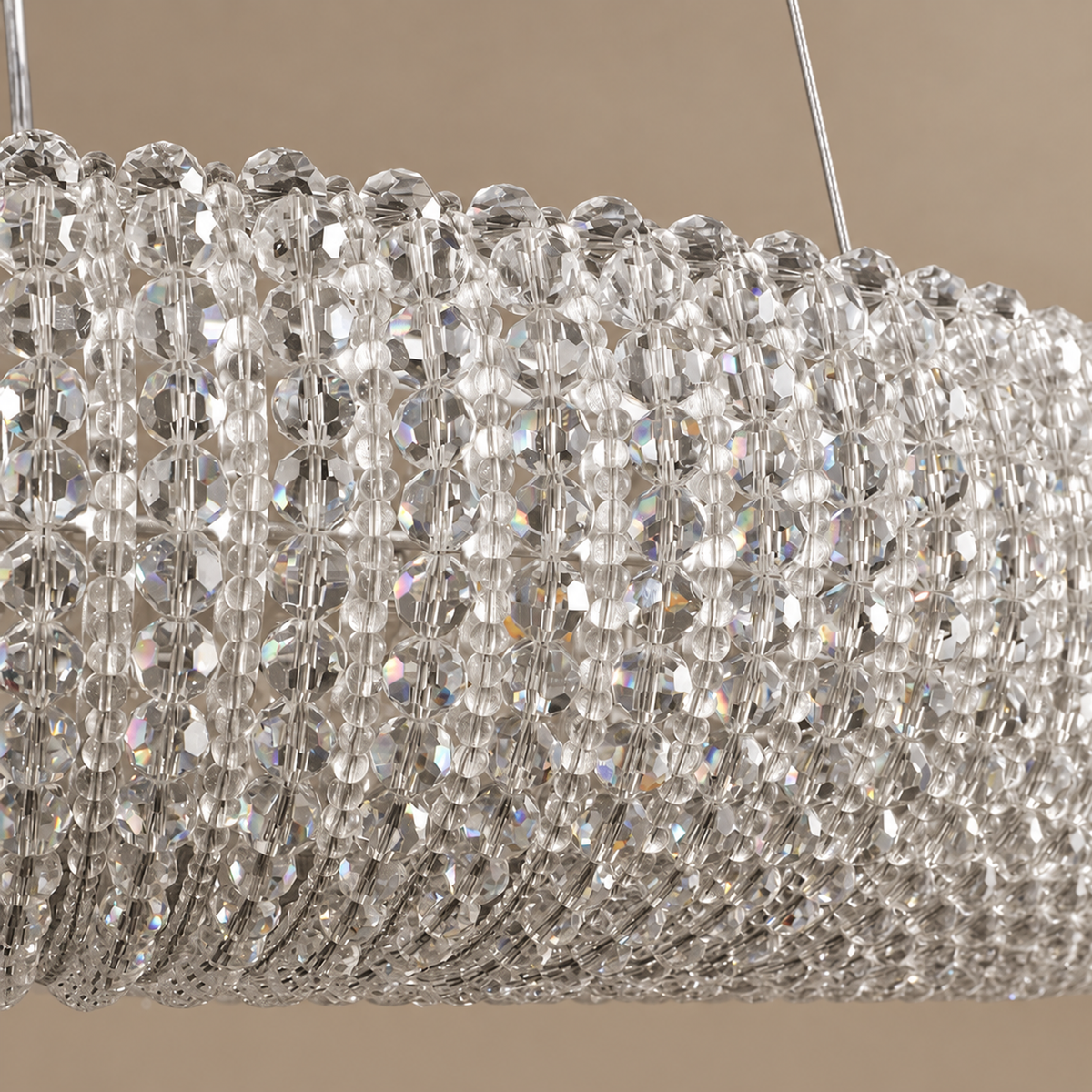 LAMPADARIO IN CRISTALLO ARGENTO | CLSC0951S