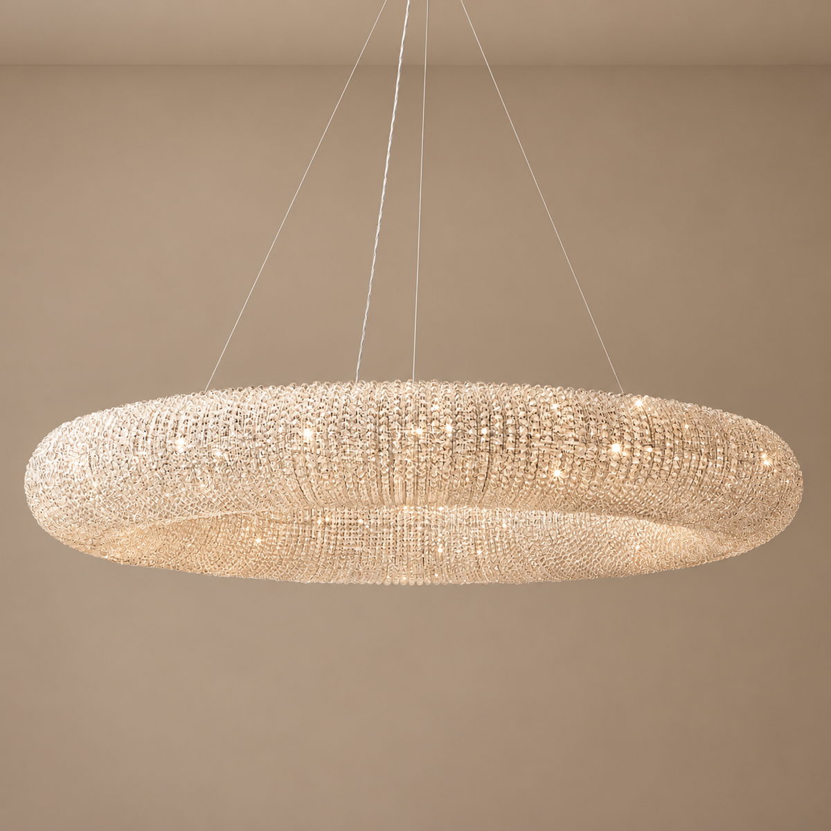LAMPADARIO IN CRISTALLO ARGENTO | CLSC0951S