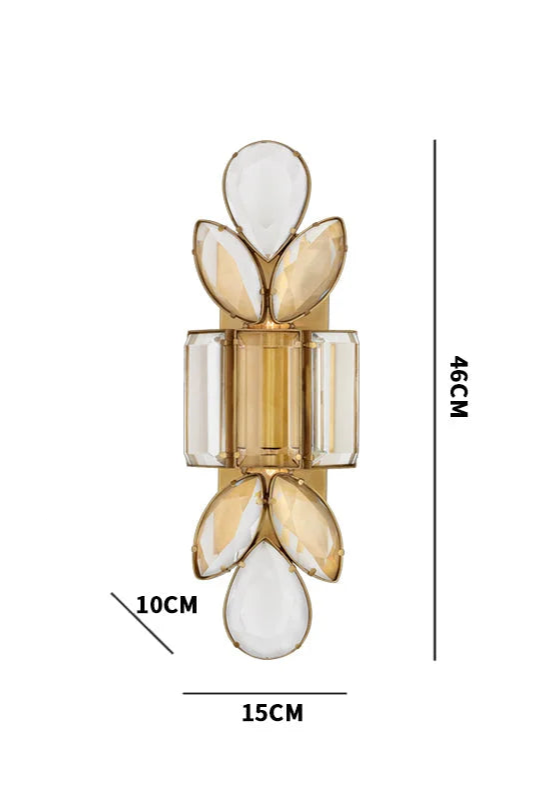Luxury Crystal Wall Sconce – Silver Art Deco Light Fixture for High-end Interiors
