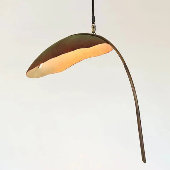 Banana Leaf Pendant Light | Botanical Sculptural Fixture in Bronze Finish | Organic Modern Lighting for Lounge or Alcove