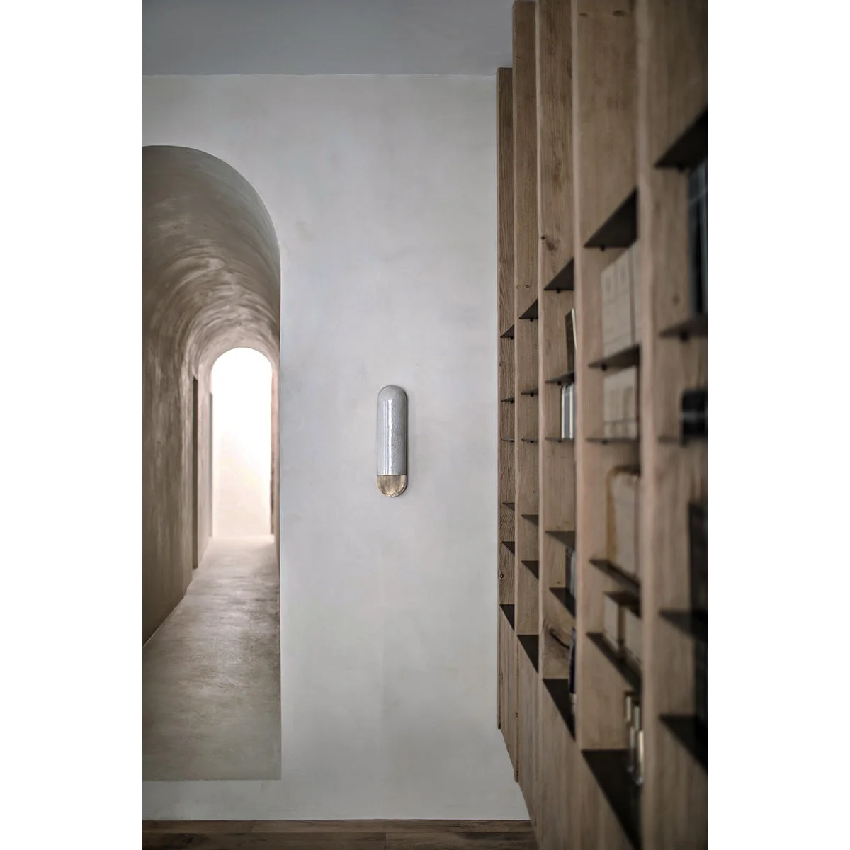 Single Crackled Ceramic Wall Sconce | Wabi Sabi Sculptural Light