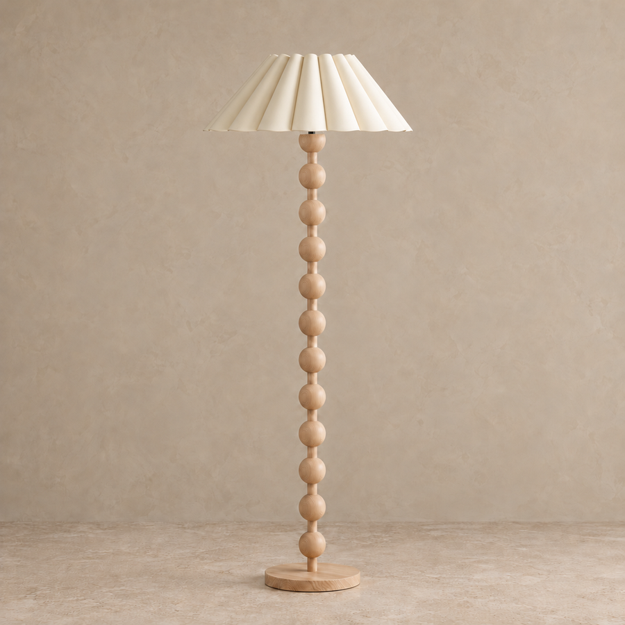 Sirmione Natural Wood Floor Lamp
