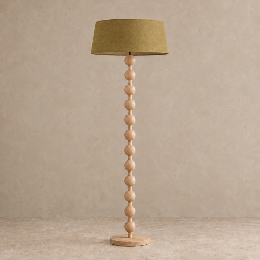 Sirmione Natural Wood Floor Lamp