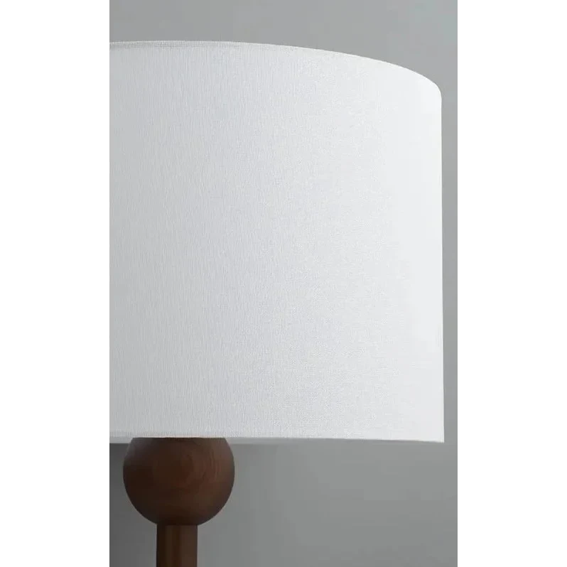 Wood Floor Lamp | Japandi Linen Shade Table or Scandinavian Minimalist Bedroom & Living Room Casalolalights Luxury