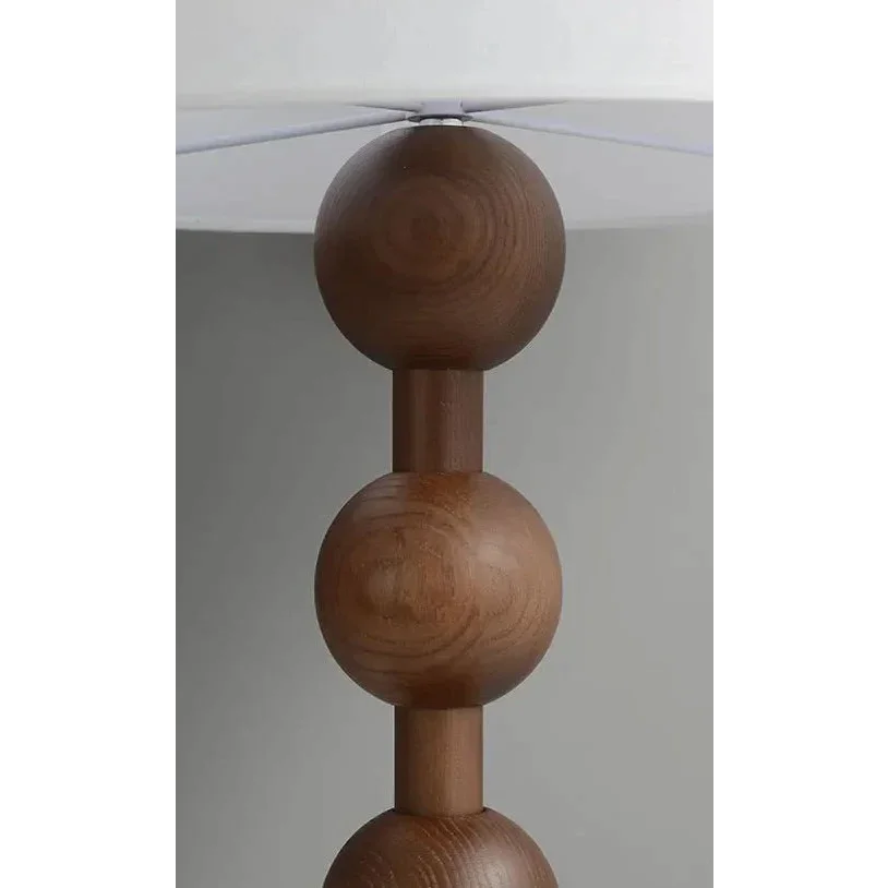 Wood Floor Lamp | Japandi Linen Shade Table or Scandinavian Minimalist Bedroom & Living Room Casalolalights Luxury