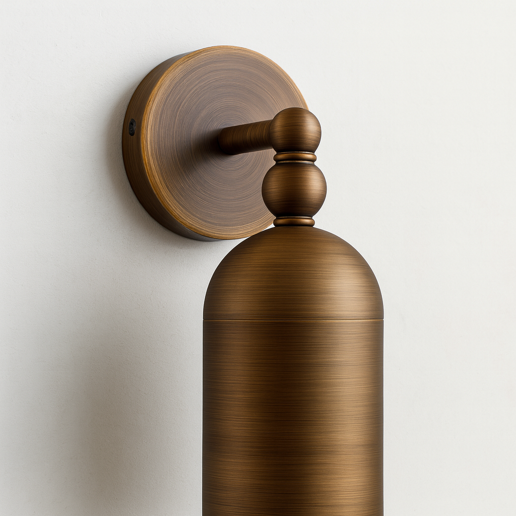 Alabaster Tube Wall Sconce – Slim 28 Cm Brass Light with Warm Led for Bedroom Hallway or Vanity