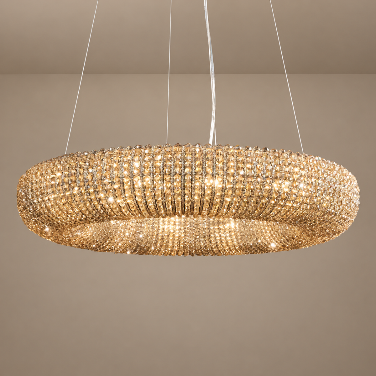 LAMPADARIO IN CRISTALLO FUMÉ | CLSC0951