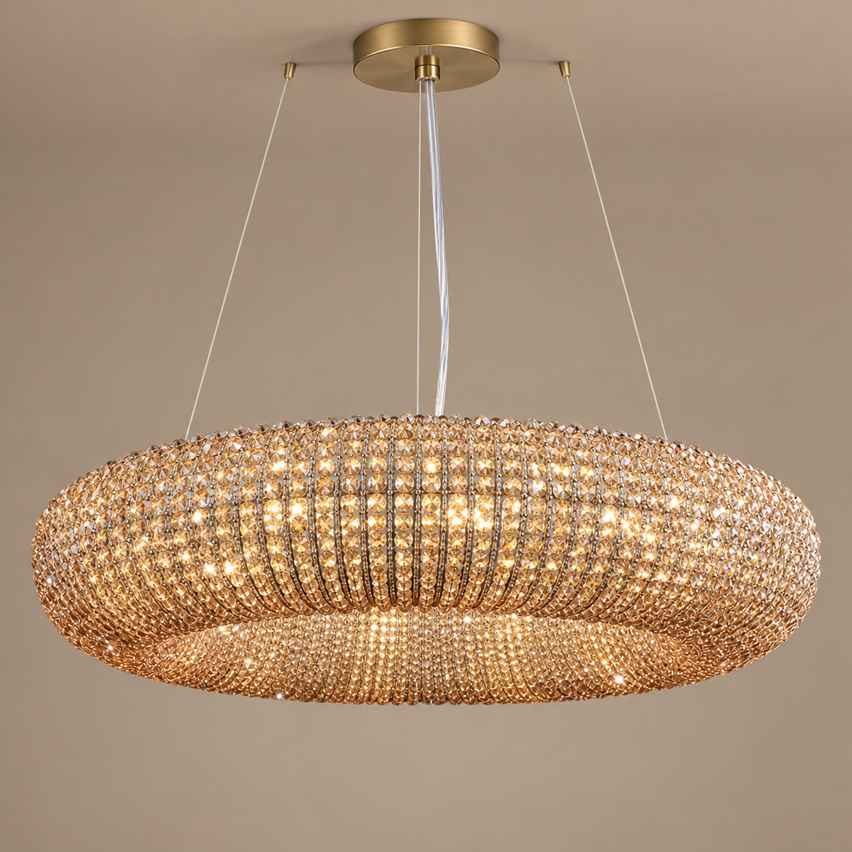 LAMPADARIO IN CRISTALLO FUMÉ | CLSC0951
