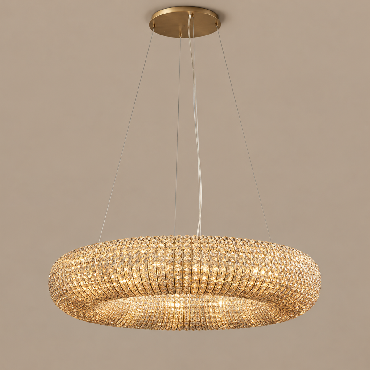 LAMPADARIO IN CRISTALLO FUMÉ | CLSC0951