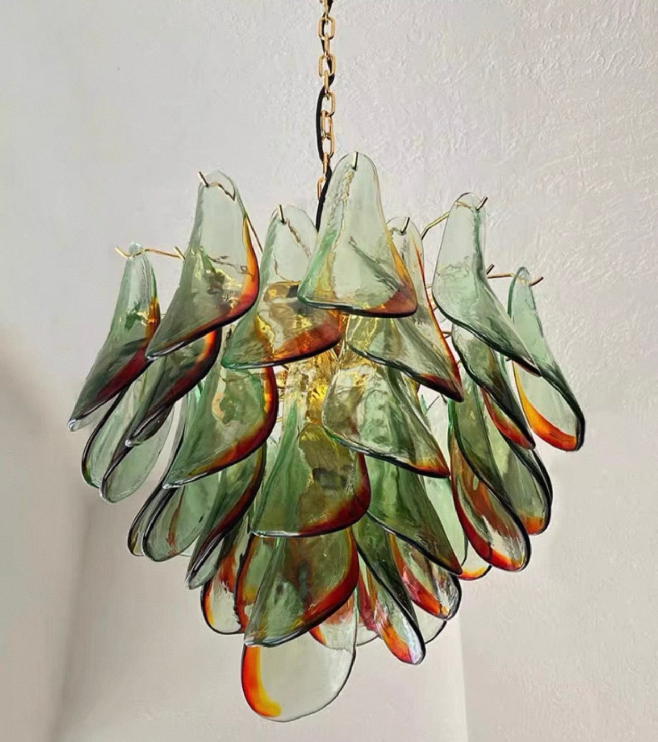 Multi Light Glass and Brass Chandelier 7 or 13 Dining Room Ceiling Fixture for Modern Interiors Casalolalights Luxury