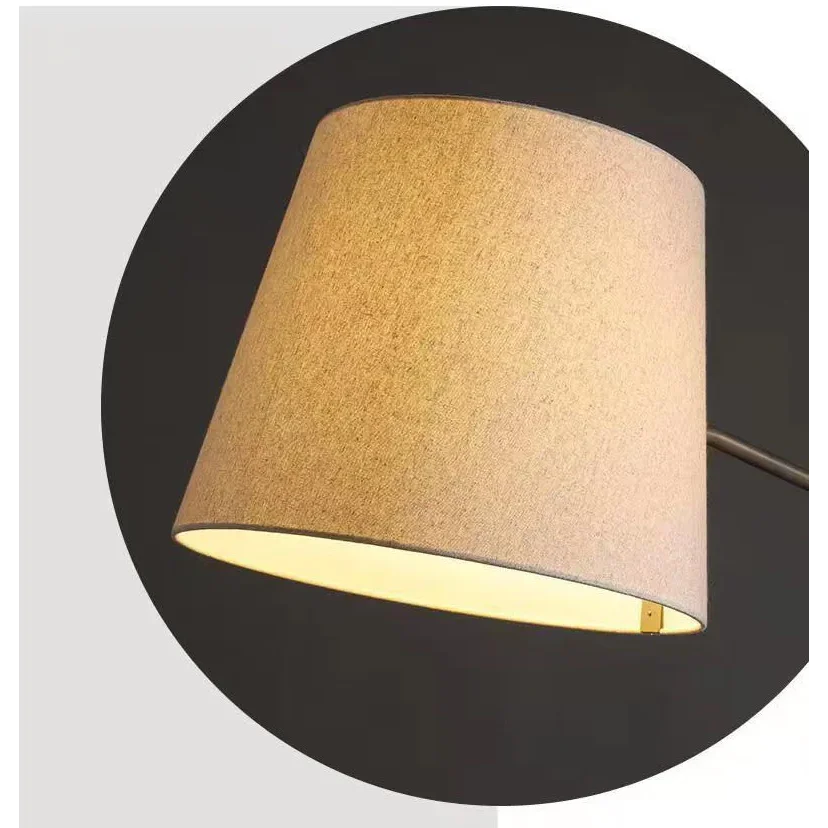 Solid Walnut Floor Lamp 180cm | Angled Wood Standing with Fabric Shade Japandi Living & Reading Casalolalights Luxury