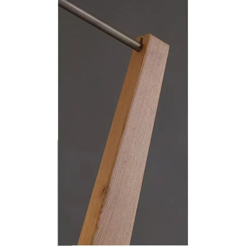 Solid Walnut Floor Lamp 180cm | Angled Wood Standing with Fabric Shade Japandi Living & Reading Casalolalights Luxury