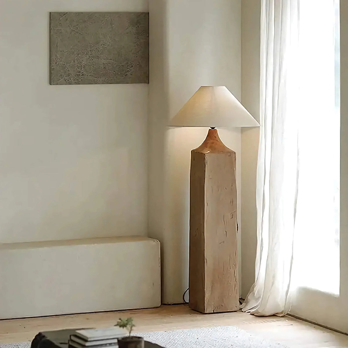 Solid Wood Columnar Floor Lamp | Turned Natural Standing Scandinavian Japandi Living & Reading Casalolalights Luxury