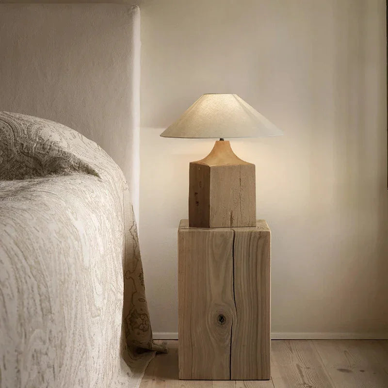 Solid Wood Columnar Floor Lamp | Turned Natural Standing Scandinavian Japandi Living & Reading Casalolalights Luxury