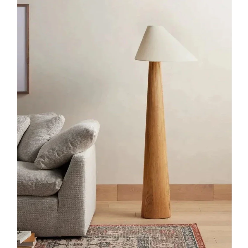Solid Wood Floor Lamp 150cm | Tall Turned-wood Japandi Standing Wabi-sabi Living Room & Bedroom Casalolalights Luxury