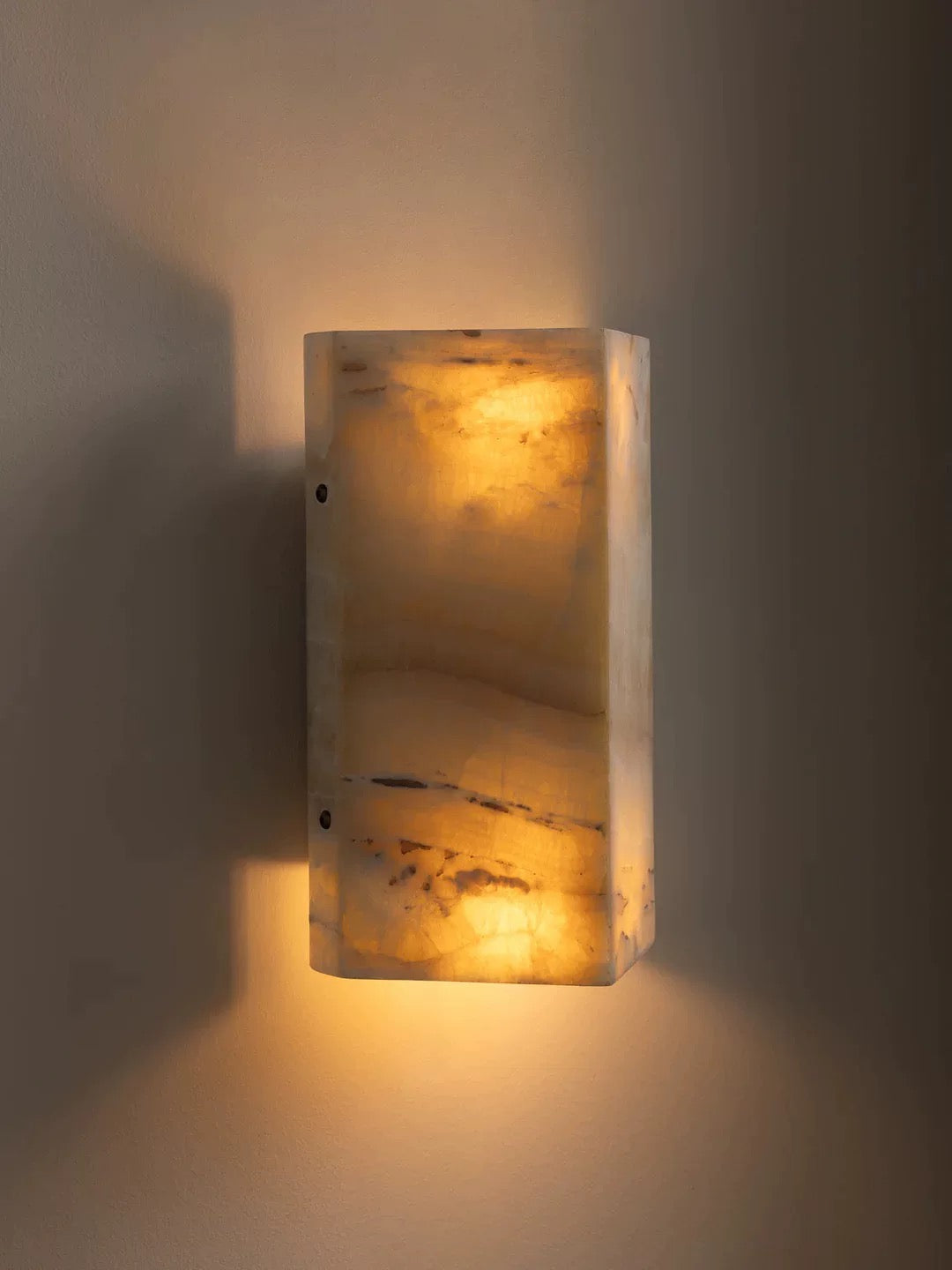 Spanish Marble Wall Sconce | Rectangular Stone Light 25cm Minimalist Hallway & Bedroom Casalolalights Luxury Lamps