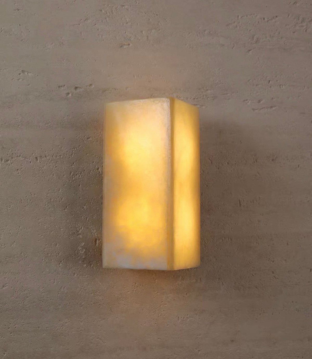 Spanish Marble Wall Sconce | Rectangular Stone Light 25cm Minimalist Hallway & Bedroom Casalolalights Luxury Lamps