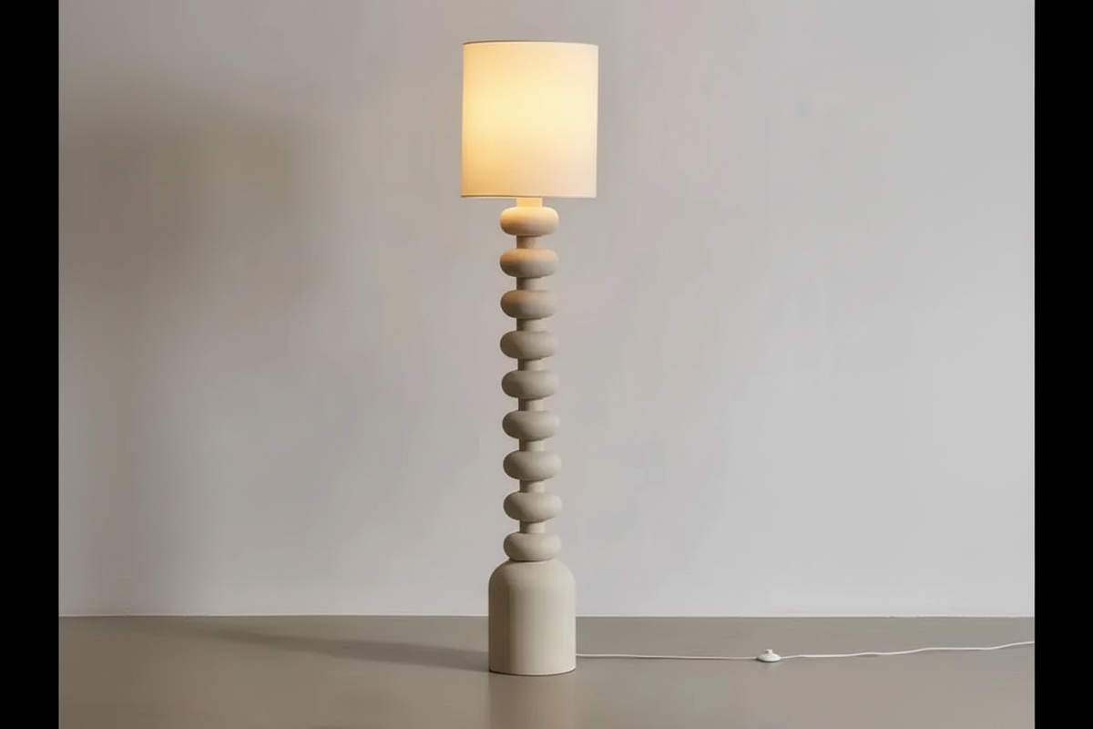 Sculptural Resin Floor Lamp | Stacked Geometric Dimmable Accent Light Gallery Loft & Living Room Casalolalights Luxury