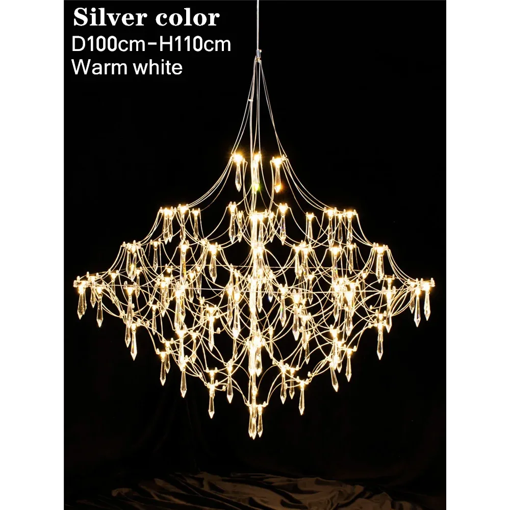 Starry Nights Crystal Chandelier Luxury Ceiling Lamp for Dining Room Kitchen Living