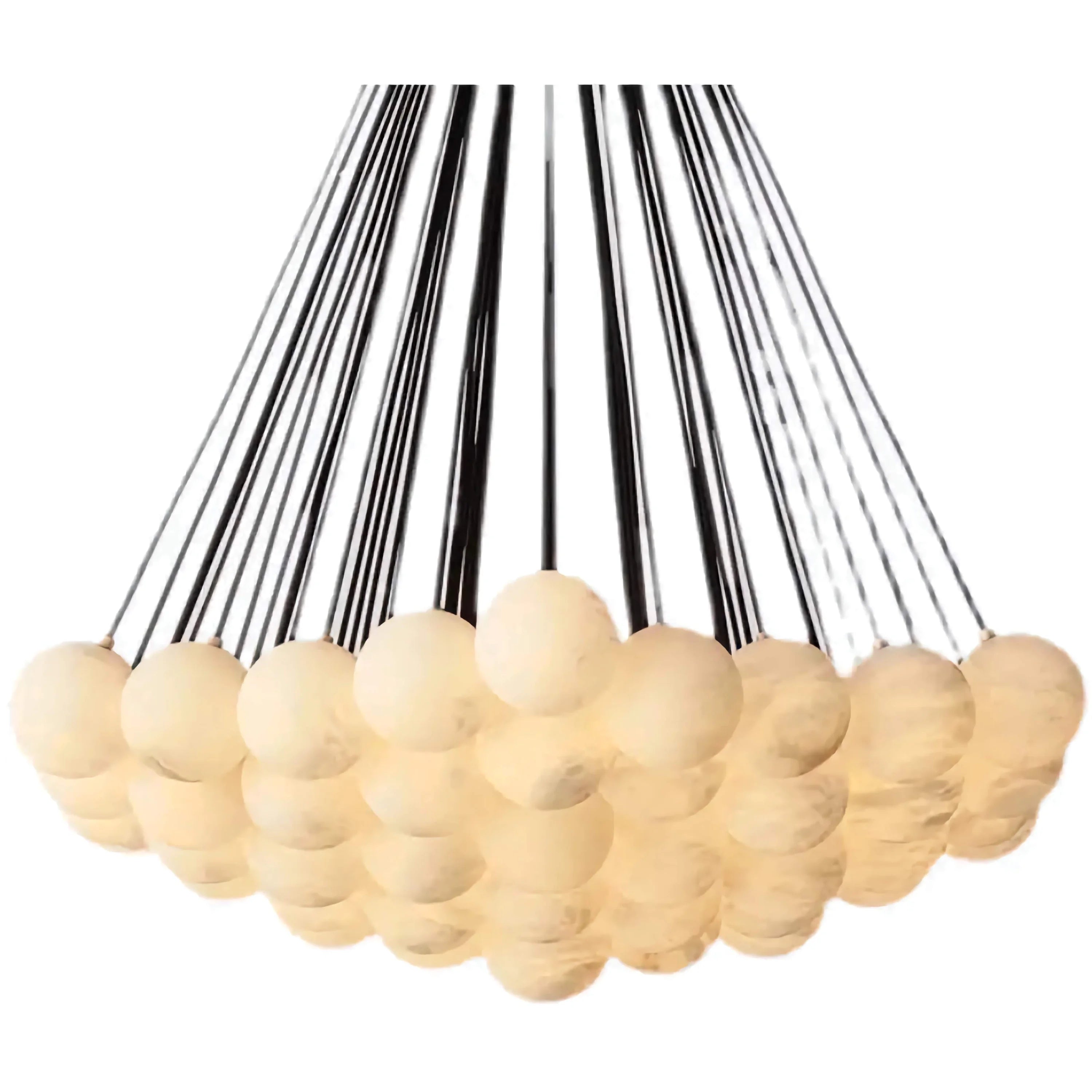 Etoile Clustered Alabaster Globe Chandelier | Sculptural Suspension for Grand Foyers
