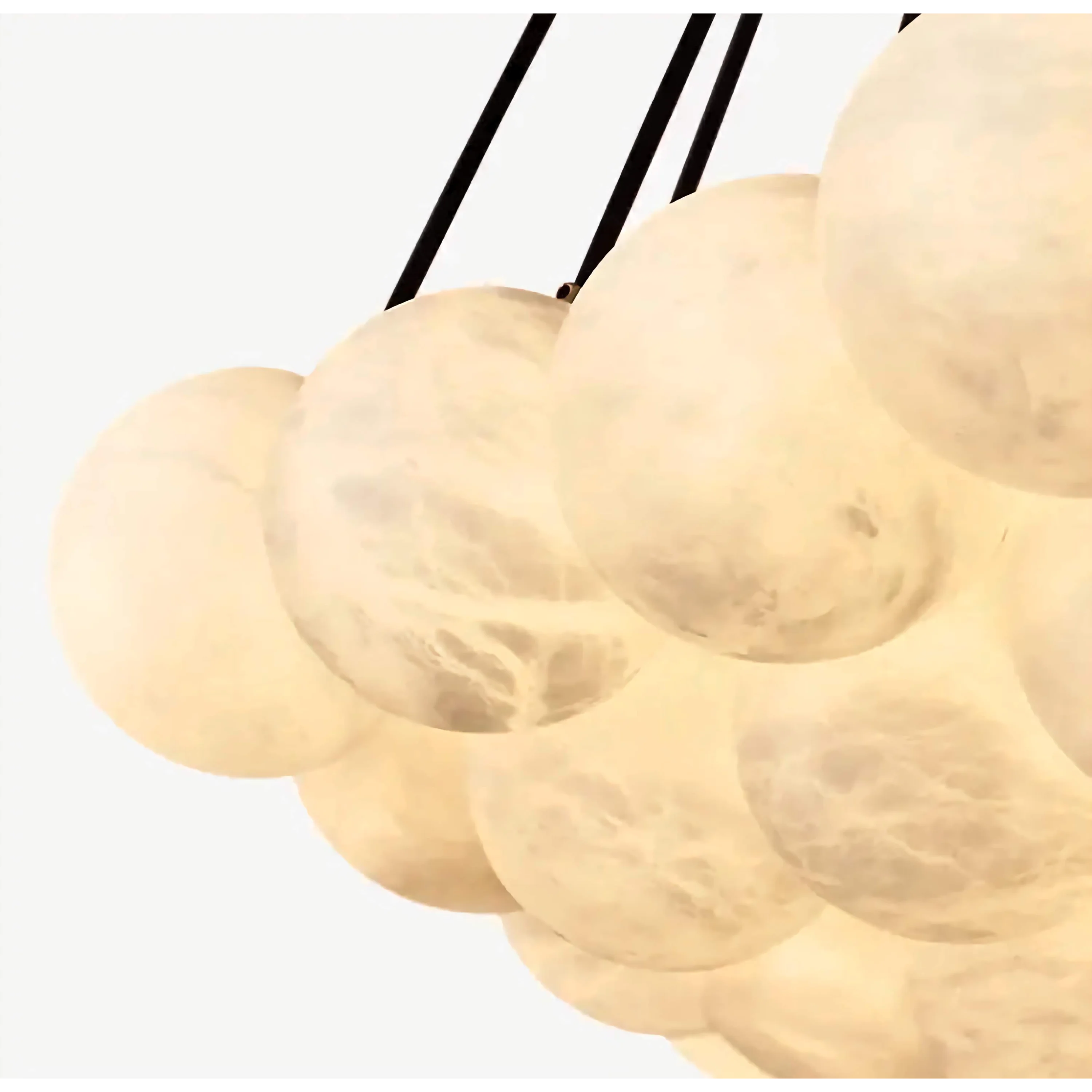 Etoile Clustered Alabaster Globe Chandelier | Sculptural Suspension for Grand Foyers