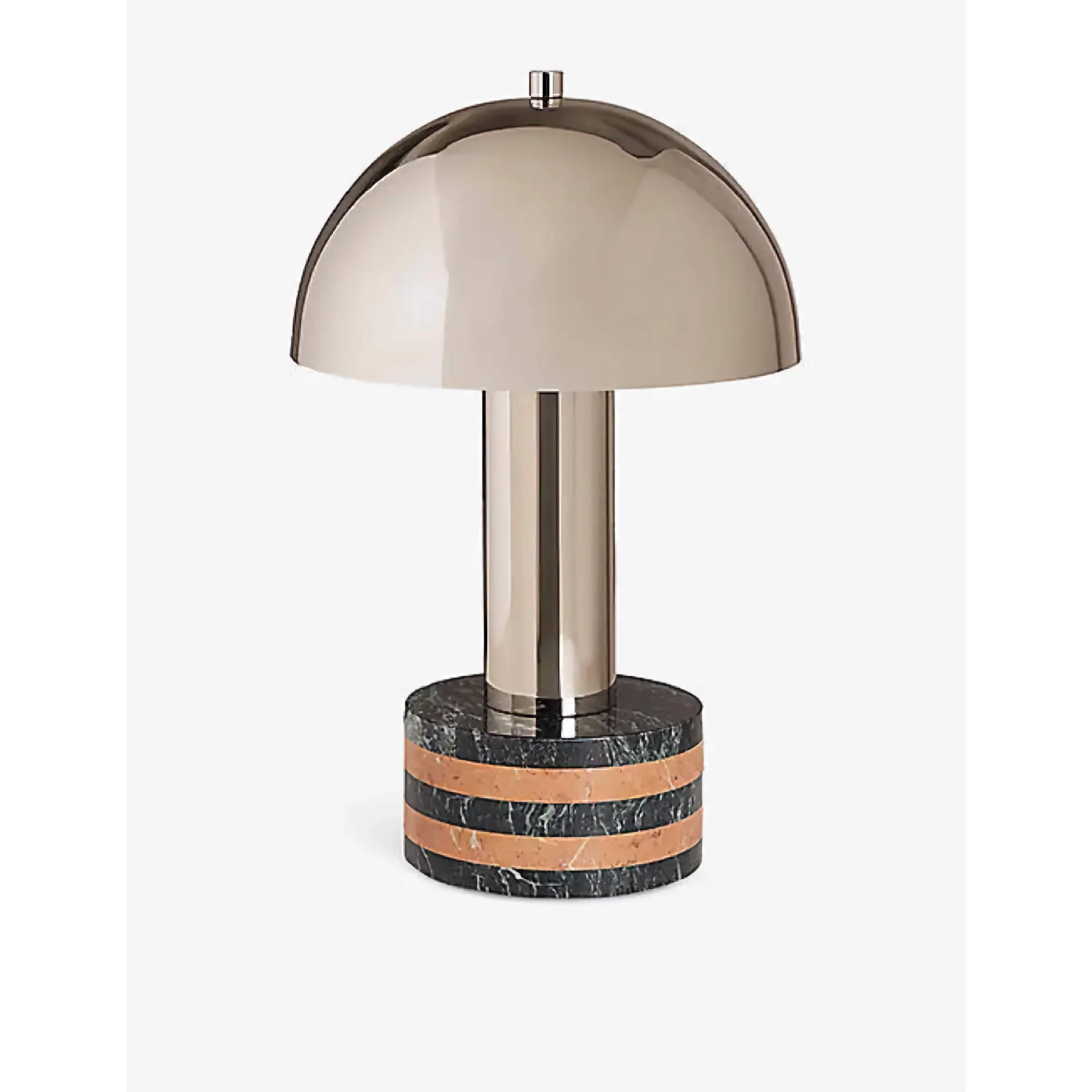 Striped Marble Base Table Lamp | Chrome Dome Bauhaus