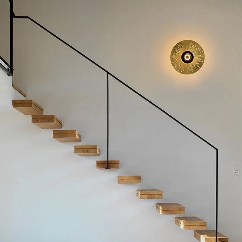 Metal Disc Wall Lamp | Light Sconces | Mid Century Modern Lighting for Corridor Bedside Living Room