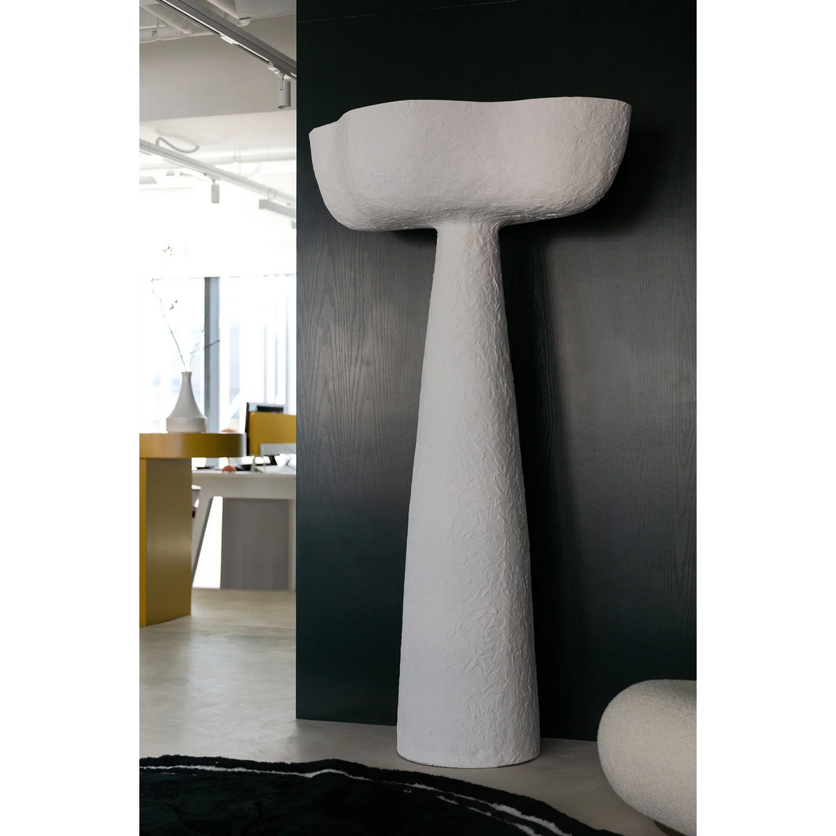 Tall Plaster Floor Lamp | Monolithic Uplight Sculptural Wabi-sabi Minimalist Living Room Casalolalights Luxury Lamps
