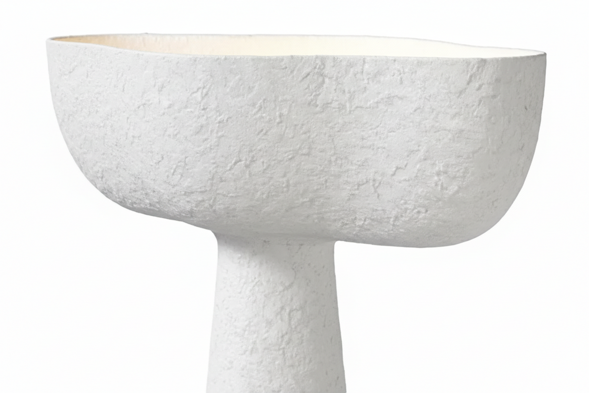 Tall Plaster Floor Lamp | Monolithic Uplight Sculptural Wabi-sabi Minimalist Living Room Casalolalights Luxury Lamps