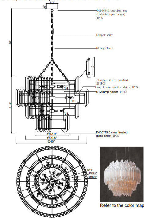 Natural Selenite Crystal Chandelier Brass | Double Height Foyer or Primary Bedroom Heavy Duty Mount Casalola Lights