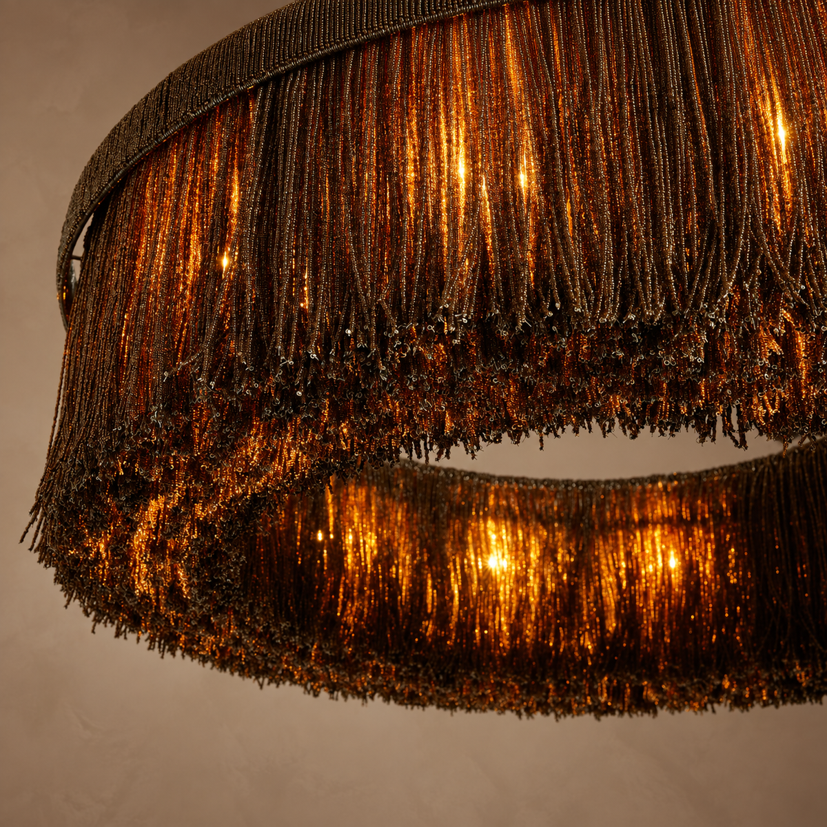 Burgundy Rattan Ring Chandelier 12 Light | Wide Shallow that Spreads Without Hanging Low Casalola Lights Luxury Lamps