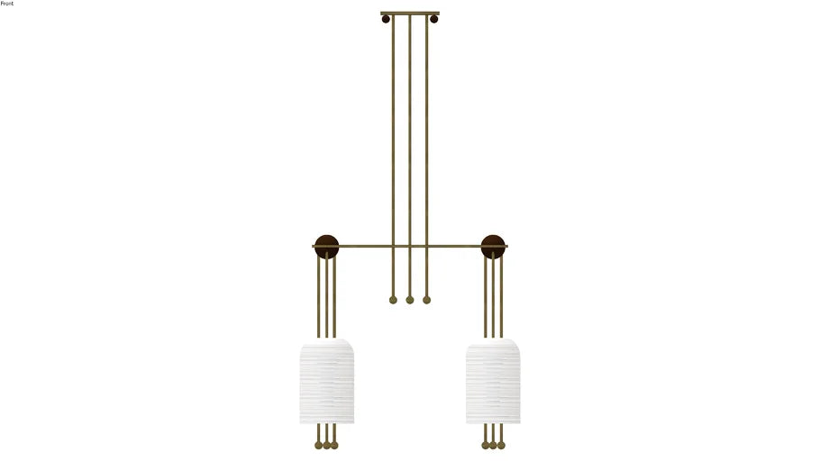 The Verona Linear | Solid Copper & Fluted Biscuit Porcelain