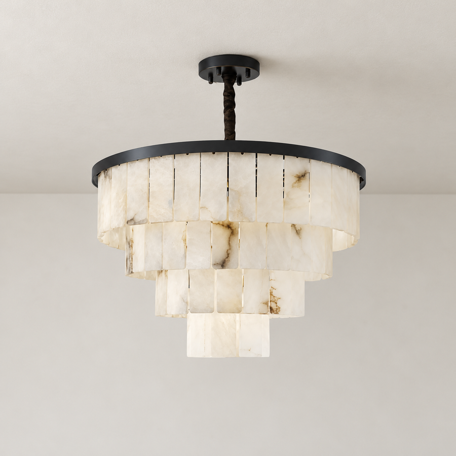 Tiered Alabaster Chandelier