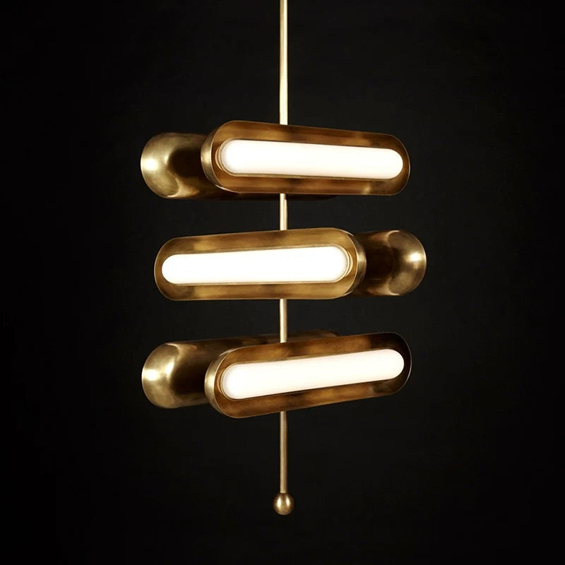 Solid Copper Tiered Pendant | Mid-century Italian Retro | 60cm Articulated Body | Custom Drop Rod | Casalola Lights